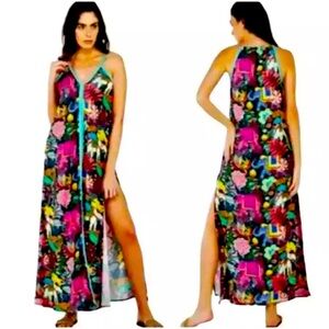GORGEOUS Vibrant Indian Print Maxi Dress, Size Medium, American & Beyond